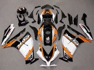 Blanc Orange Noir Brillant Carénage Moto Honda CBR1000RR 2012-2016 Pas Chère