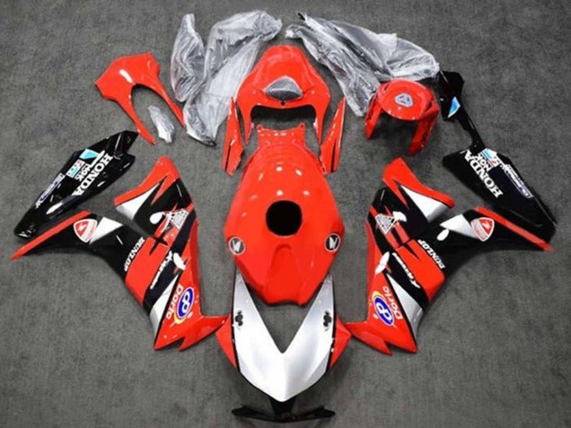 Rouge Argent Noir Brillant Carénage Moto Honda CBR1000RR 2012-2016