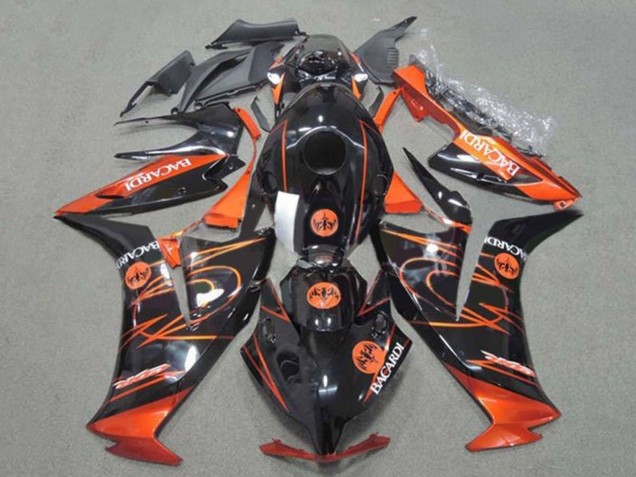 Orange Noir Brillant BACARDI Carénage Moto Honda CBR1000RR 2012-2016