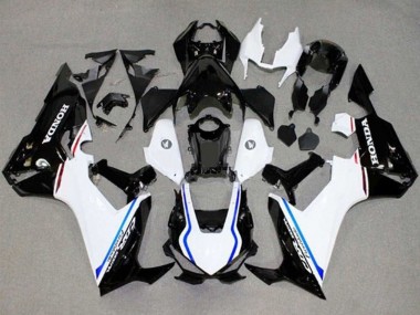 Blanc Bleu Noir Brillant Bande Carénage Moto Honda CBR1000RR 2017-2023 Pas Chère