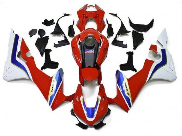 Blanc Rouge Bleu Or Carénage Moto Honda CBR1000RR 2017-2023