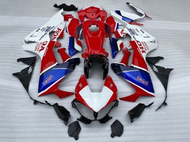 Blanc Rouge Bleu HRC Carénage Moto Honda CBR1000RR 2017-2023 Pas Chère