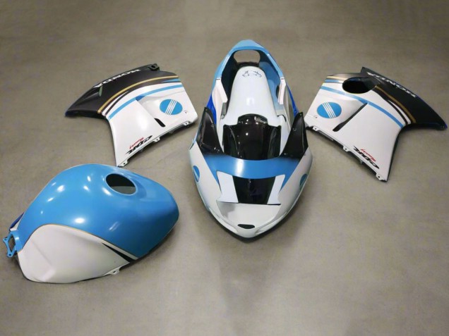 Blanc Bleu Noir Konica Minolta Carénage Moto Honda CBR1100XX Blackbird 1996-2007