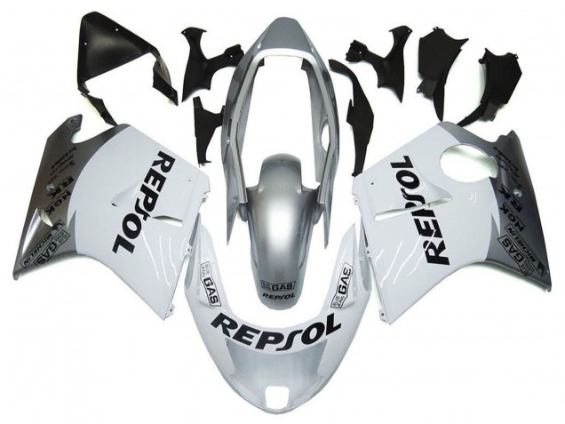 Argent Blanc Gris Noir Repsol Carénage Moto Honda CBR1100XX Blackbird 1996-2007