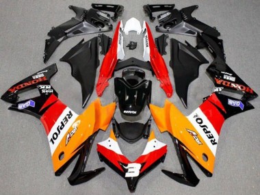 Orange Blanc Rouge Noir Brillant Repsol Carénage Moto Honda CBR500R 2013-2015 Pas Chère