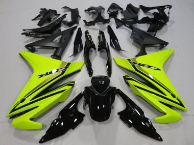 Jaune Néon Noir Brillant Carénage Moto Honda CBR500R 2016-2018 Pas Chère