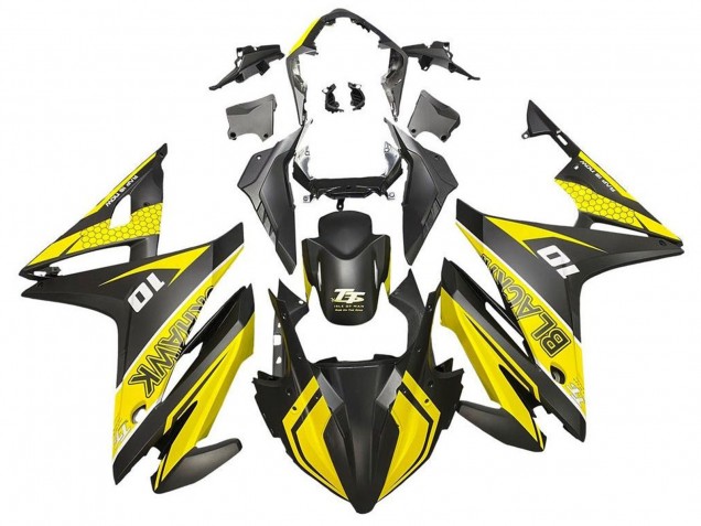 Jaune Noir Mat Carénage Moto Honda CBR500R 2016-2018
