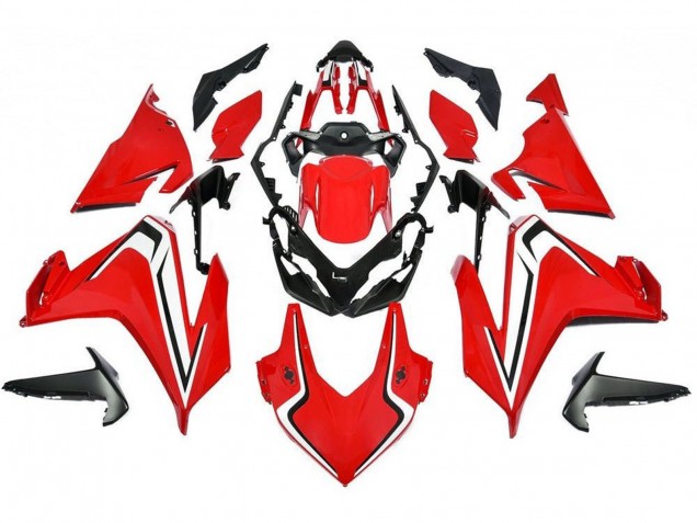 Rouge Blanc Noir Kits Carénages Moto Honda CBR500R 2019-2021