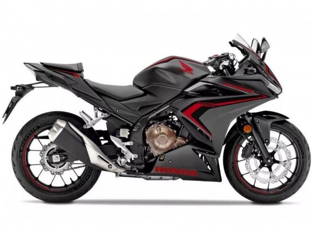 Noir Mat Rouge Noir Carénage Moto Honda CBR500R 2019-2021