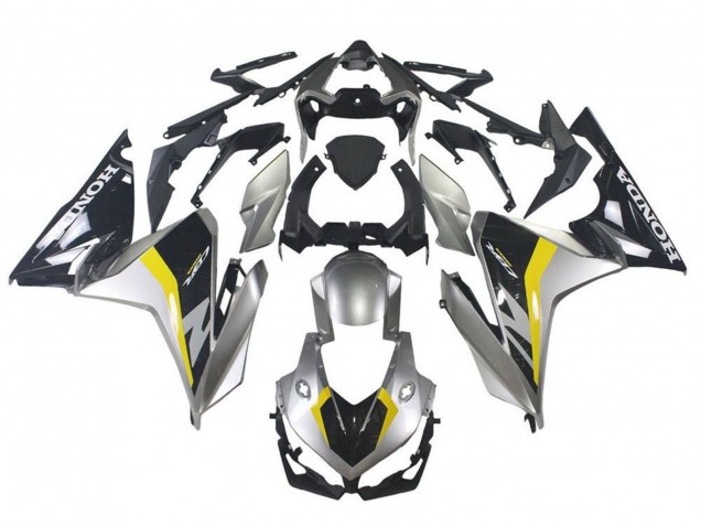 Argent Noir Brillant Jaune Carénages Moto Honda CBR500R 2019-2021