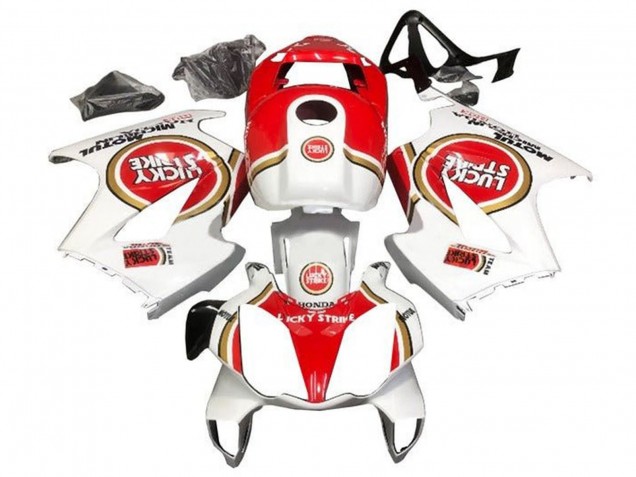 Blanc Rouge Lucky Strike Carénage Moto Honda VFR 800 2002-2013