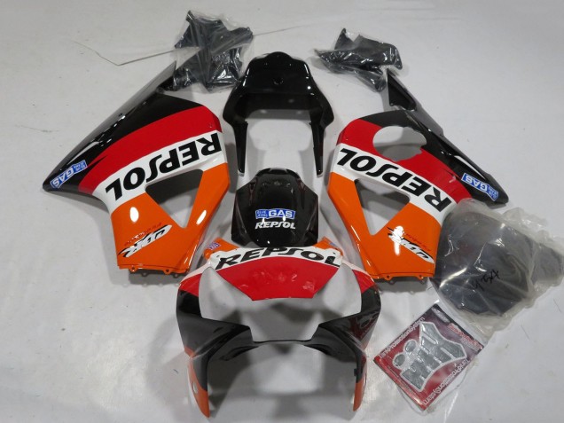 Orange Blanc Rouge Noir Brillant Repsol Carénage Moto Honda CBR900RR 954 2002-2003