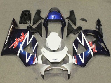 Bleu Blanc Noir Brillant Carénage Moto Honda CBR900RR 954 2002-2003 Pas Chère