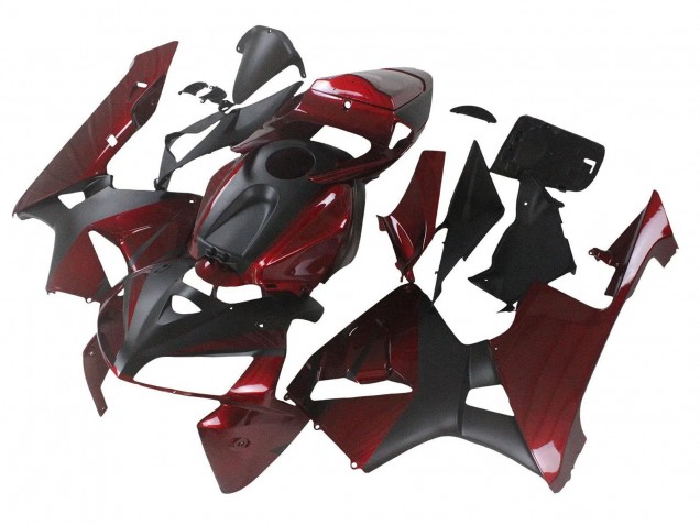 Rouge Marron Noir Mat Carénage Moto Honda CBR600RR 2005-2006