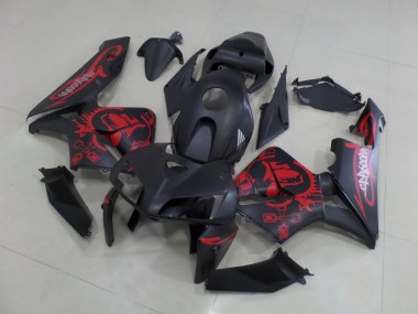 Noir Mat Rouge Mat Gear Carénage Moto Honda CBR600RR 2005-2006 Pas Chère