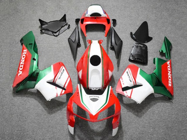 Rouge Mat Blanc Vert Carénage Moto Honda CBR600RR 2005-2006