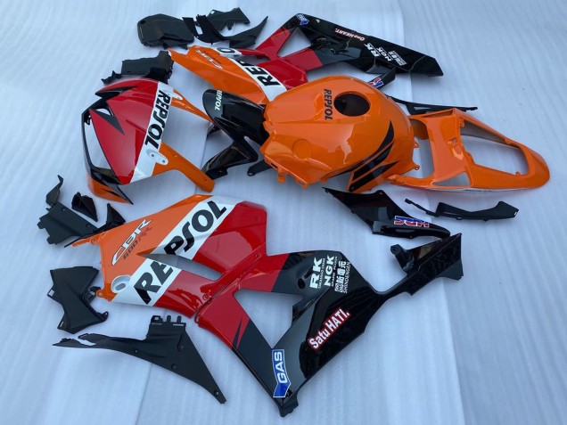 Orange Blanc Rouge Noir Brillant Repsol Carénages Moto Honda CBR600RR 2013-2023