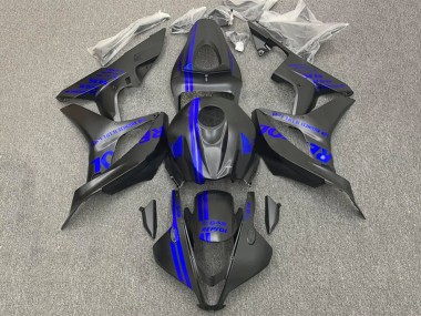 Bleu Noir Mat Repsol Carénage Moto Honda CBR600RR 2007-2008 Pas Chère