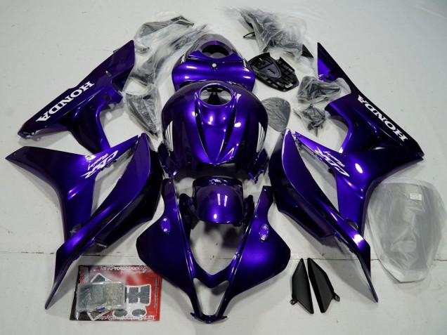 Bleu Noir Brillant Kits Carénages Moto ABS Honda CBR600RR 2007-2008