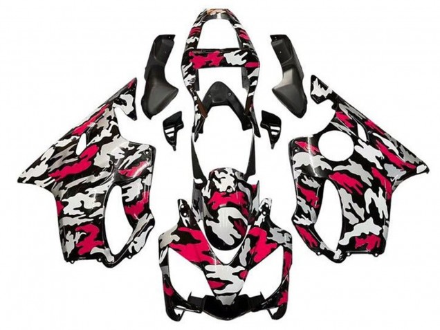 Noir Rouge Gris Camouflage Carénage Moto Honda CBR600 F4i 2001-2003