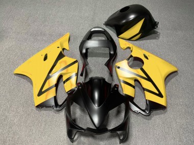 Jaune Noir Mat Carénage Moto Honda CBR600 F4i 2001-2003 Pas Chère