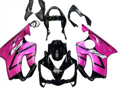 Rose Noir Brillant Bande Carénages Moto Honda CBR600 F4i 2001-2003 Pas Chère