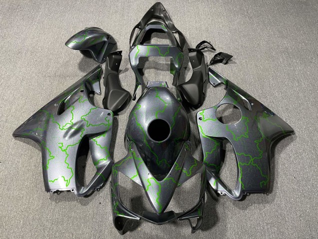 Argent Vert Lightning Carénage Moto Honda CBR600 F4i 2001-2003