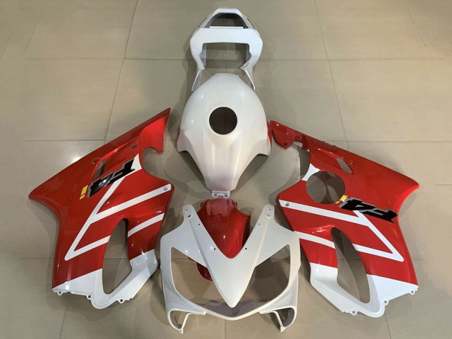 Blanc Rouge Carénage Moto Honda CBR600 F4i 2001-2003