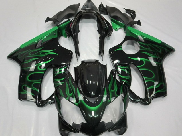Noir Brillant Vert Flamme Carénage Moto Honda CBR600 F4i 2004-2007