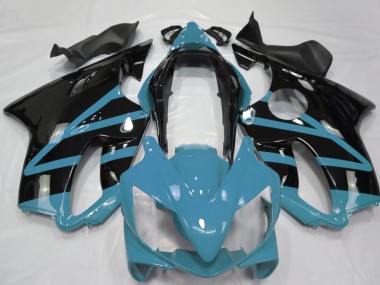 Bleu Clair Noir Brillant Carénage Moto Honda CBR600 F4i 2004-2007 Pas Chère