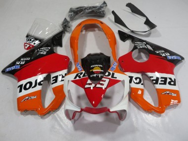 Orange Blanc Rouge Noir Brillant Repsol 93 Carénage Moto Honda CBR600 F4i 2004-2007 Pas Chère