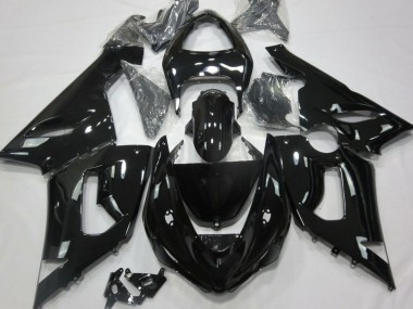Noir Brillant Carénage Moto Kawasaki ZX6R 2005-2006 Pas Chère