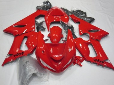 Rouge Carénage Moto Kawasaki ZX6R 2005-2006 Pas Chère