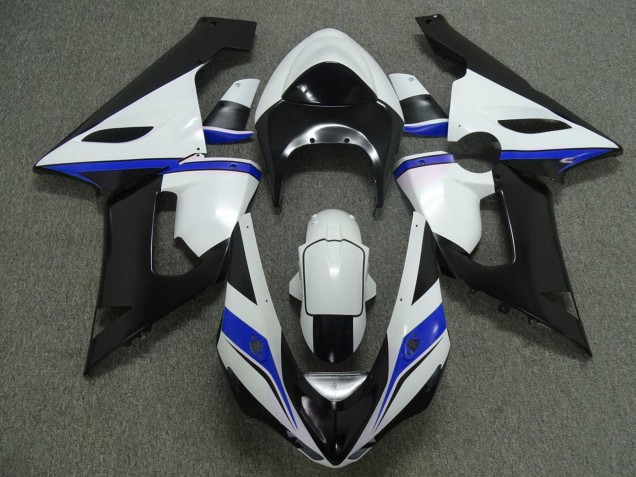 Blanc Noir Bleu Carénage Moto Kawasaki ZX6R 2005-2006