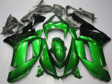 Vert Noir Carénage Moto Kawasaki ZX6R 2007-2008 Pas Chère