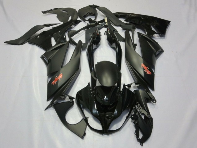 Noir Mat Noir Rouge Carénage Moto Kawasaki ZX6R 2007-2008
