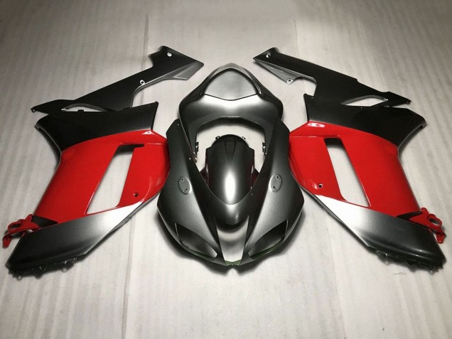 Argent Rouge Carénage Moto Kawasaki ZX6R 2007-2008