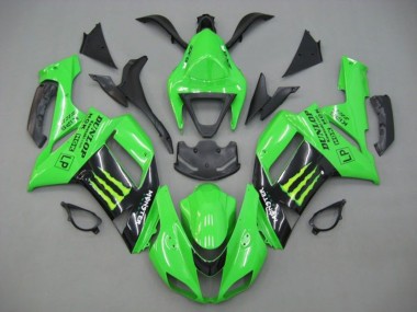 Vert Noir Monstre Energy Carénage Moto Kawasaki ZX6R 2007-2008 Pas Chère