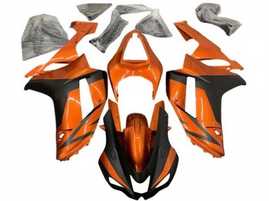 Orange Noir Mat Carénage Moto Kawasaki ZX6R 2007-2008 Pas Chère