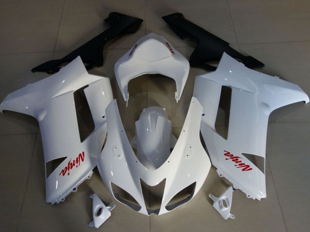 Blanc Rouge Carénage Moto Kawasaki ZX6R 2007-2008