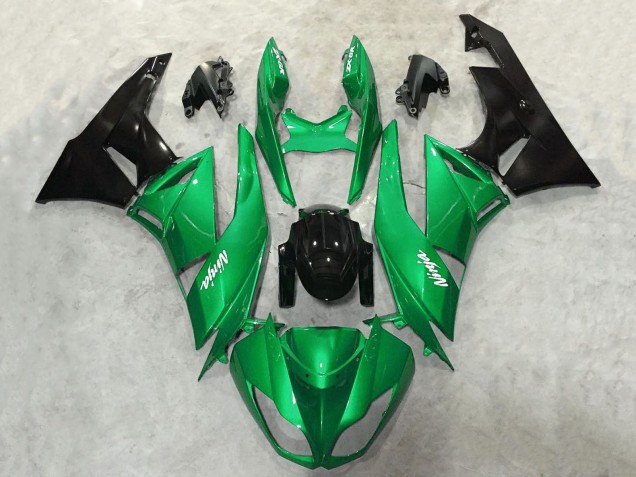 Vert Noir Brillant Blanc Ninja Carénage Moto Kawasaki ZX6R 2009-2012