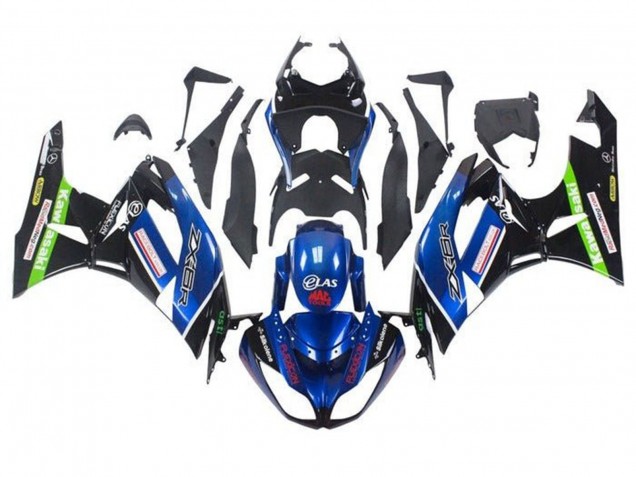 Bleu Noir Brillant Rouge Vert Carénage Moto Kawasaki ZX6R 2009-2012