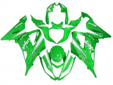 Vert Blanc Carénage Moto Kawasaki ZX6R 2013-2018 Pas Chère
