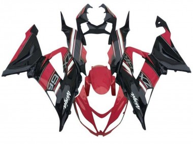 Rouge Noir Blanc Carénage Moto Kawasaki ZX6R 2013-2018 Pas Chère