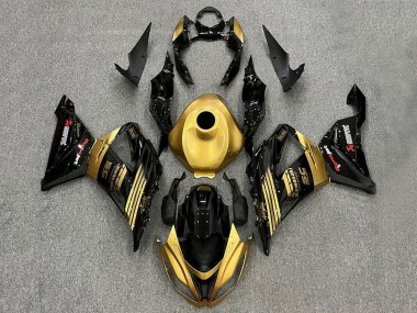 Or Noir Brillant Carénage Moto Kawasaki ZX6R 2013-2018 Pas Chère