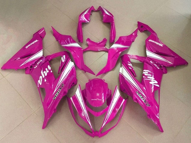 Rose Blanc Carénage Moto Kawasaki ZX6R 2013-2018