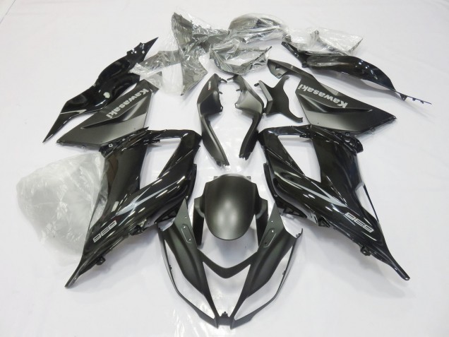 Noir Brillant Noir Mat Carénage Moto Kawasaki ZX6R 2013-2018