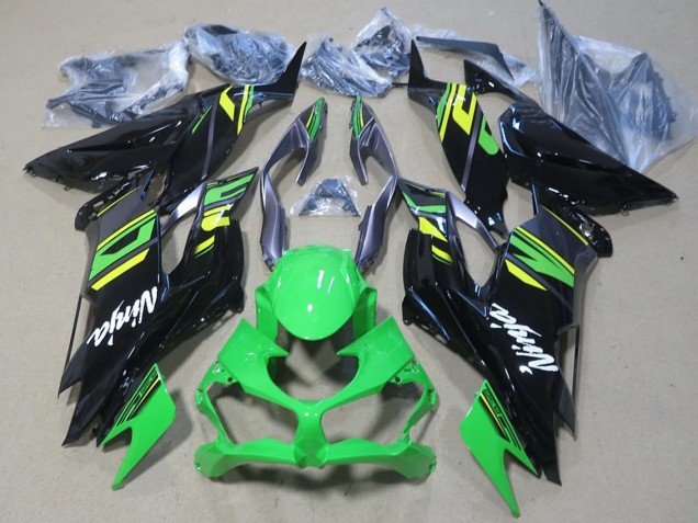 Vert Jaune Noir Brillant Carénage Moto Kawasaki ZX6R 2019-2022