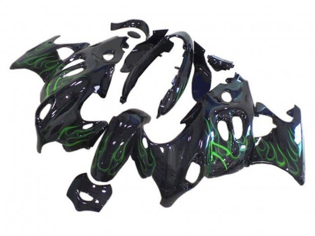 Noir Brillant Vert Flamme Carénage Moto Suzuki GSX600F/GSX750F 2004-2006