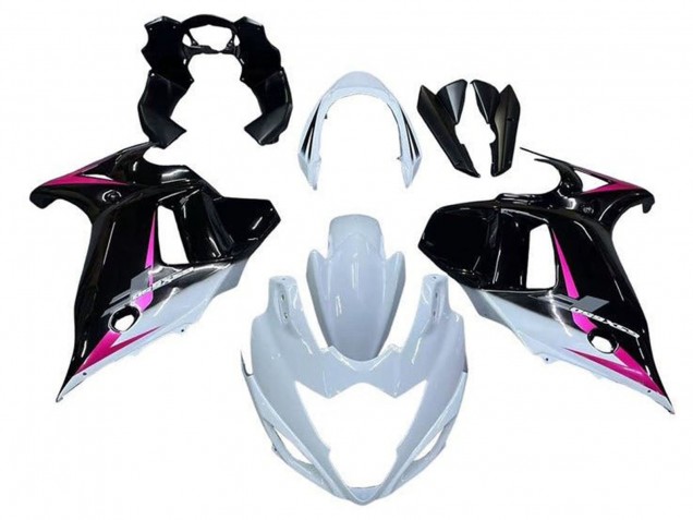 Blanc Noir Rose Carénage Moto Suzuki GSX650F 2008-2013
